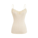 Purpdrank  5 Colors 2025 Sexy Spliced Lace V neck Slim fit Rib Knitting Camis Crop Top Comfortable Camisetas Tank Vest Skinny Short Tee