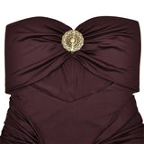 Purpdrank  Sexy Hollow Out Sheath Maxi Dress Women Elegant Sleeveless Backless Strapless Ribbon Ruched Night Club Party Long Dress Sundress
