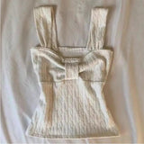 Purpdrank  Lace Bow Y2K Versatile Tank Top Summer New Women Fashionable Sweet Versatile Multiple Styles Comfortable Skin Friendly Camisole
