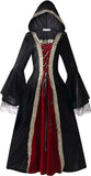 Purpdrank  Velvet High Waist Long Dress Women Medieval Tea Party Dress Victorian Era Bubble Sleeves