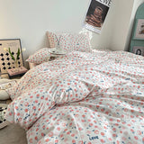 Purpdrank  Fresh Style Bedding Set 100% Cotton Bed Linen Set for Home постельное бельё набор Soft Duvet Cover Pillowcase with Bedsheets