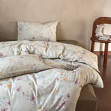 Purpdrank  New 100% Cotton Floral Print Bedding Sets Cozy Skin Friendly Soft Comforter Set Naked Sleeping Textile Supplies for All Seasons