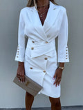 Purpdrank  White Women's Jacket New in Business Casual Slim Long Sleeve Crop Blazers Dresses Sets Elegant Office Ladies Long Blazer