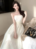 Purpdrank   Sexy High-Neck Lace Trim Long Dress Slimming Bodycon Gown Princess Style Princess Cut A-Line Silhouette Backless Wedding Dress