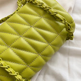 Purpdrank  Embroidery Thread Chain Crossbody Bags For Women 2023 Latest Luxury Designer Handbag PU Leather Street Shoulder Bag Bolsos
