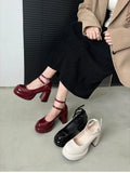 Purpdrank  Designer Women Nightclub Pumps Fashion Cross Strap Buckle Shoes 2025 New Spring Autumn Wedding Party Shoes