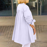 Purpdrank  Elegant Women Shirt Top Elegant Women's Long-sleeved Shirt Collection Versatile Workwear Party Tops Vacation for Stylish