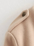 Purpdrank  Luxury Spring Autumn Bomber Jackets New Single-Button O-Neck Pocket Soft Short Tops Long-Sleeve Jacket for Women Harajuku Coats