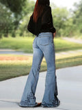 Purpdrank  Women High Waist Wide Leg Pants Hole Straight Pants Long Jeans Casual Trendy Trousers Autumn Winter New Denim Trousers