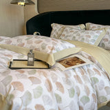 Purpdrank  Luxury Digital Printing Flowers and Plants Bedding Set Lyocell Eucalyptus Fiber Soft Silky Duvet Cover Bed Sheet Pillowcase 4Pcs