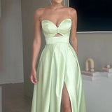 Purpdrank  Women's Sleeveless Hollow out Strap Dress Pure Color Independent Station Autumn New Style Maxi Empire Waist Gown