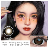 Purpdrank  (0.00~-6.00) Powered Contact Lenses With Grade Big Eyes Color Contact Lens for Eyes Beauty Cosmetic Color Lens 6 Months
