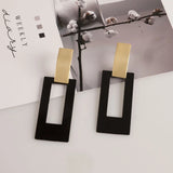 New Fashion Hanging Dangle Drop Earring Women Chic Vintage Gothic Geometric Round Long Big Black Gold Color Earrings