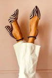Purpdrank  Big Size Shoes Woman Sexy Heels Chunky Sandals 2025 Pointed Pumps Footwear Striped Colors Large Crossdressers Straps Casual Bloc