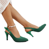 Purpdrank  Women Platform High Heels Shoes Pointed Toe Slip on Knitted Pumps Comfortable Slingback Designer Shoes Zapatos De Mujer