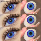 Purpdrank  0~400 Degree Myopia Fashion Makeup Contacts Lenses Yearly Soft Comfort Health Blue Contacts Free Case Fast Shipping