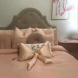 Purpdrank  New Large Pink Satin Pillow Decorative Soft Filled Cushion Beds Sofas Cars Home Decor - Elegant Butterfly Shaped Plush Pillow