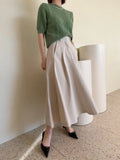 Purpdrank  2025 New Vintage Women's Straight Skirts Pockets Spring Summer High Waist Solid Loose Button A-line Skirts for Women
