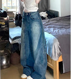 Purpdrank  American Vintage Baggy Women Jeans Y2K Fashion Streetwear Distress Raw Edge Straight Pants Harajuku High Waist Pocket Trousers