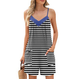 Purpdrank  Women's Summer Jumpsuit Shorts,Printed Fashionable Casual Sleeveless Jumpsuit Shorts Rompers With Pockets