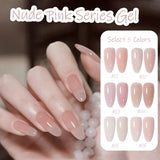 Purpdrank  10ML 6-Color God Girl Nail Polish Gel Nude Pink Glitter Gel Varnish Soak Off UV/LED Gel Polish For Manicure Home Salon DIY