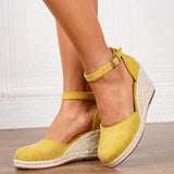 Purpdrank  15 Colors Big Size 43 Summer Bohemian Espadrilles Sandals Women Beach Vacation Shoes Comfy Walk High Heels Wedges Sandals