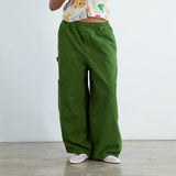 Purpdrank  Harajuku Y2k Washed Denim Pants 2000s 90s Vintage Cyber Grunge Wide Leg Jeans Preppy Teen Girl Loose Fit Baggy Trousers Pockets