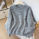 Purpdrank  High Quality Soft Round Neck Sweater Women Korean Fashion Long Sleeve Pullovers Female Fall Winter  Knitted Jumper Sweater New