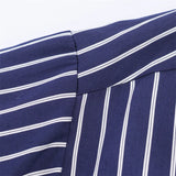 Purpdrank   Spring New Versatile Casual Simple Seven-quarter Sleeve Striped Shirt
