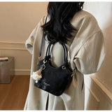  Purpdrank   New Sweet Style Zipper PU Square Women's Shoulder Crossbody Bag Solid Color Popular Commuting Fashion Small Square Bag