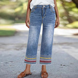 Purpdrank  Women High Waist Wide Leg Pants Hole Straight Pants Jeans Casual Trendy Trousers 2026 Spring Autumn New Denim Trousers