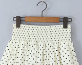 Purpdrank  Summer Sweet Polka Dot Print Mini BUD Skirt Women Elastic Waist Ball Gown Swing Skater Short Skirts Party Girl Beige Black