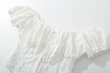 Purpdrank  Sexy White Embroidery Hollo out Lace Bow Ruched Chest Sexy Corset Women Summer Tank Tops Covered Hook Buttons Slim Crop Top