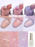 Purpdrank  12ML 4-Color Pink Blue White Green Explosive Gel Nail Polish Diamond Gel Polish Summer Nails Blue Nails Nail Supplies