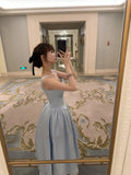 Purpdrank  Sweet Bow Waist-hugging Suspender Temperament New Summer Slim Dress