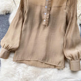 Purpdrank - Autumn Winter Women Two Piece Sets Stand Collar Puff Sleeve Ruffled Tops and Empire Slim Skirt with Belt Office Lady Suits