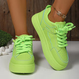 Purpdrank  Thick-Soled Sneakers for Women 2025 Spring & Fall New Fashion Versatile Heightening Bread Shoes Casual Preppy Style Sports Dad Shoes