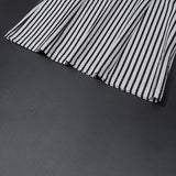 Purpdrank  y2k 2 Piece Set Women Summer Stripe Print Sleeveless Lace Trim V Neck Mini Bodycon Dress with Shorts 2000s Streetwear
