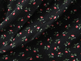 Purpdrank  Sexy Black Floral Chiffon Sling Dress Women Front Open Buttons V neck Ruffles Hem Short Dresses Femme Mini Vestidos Robe