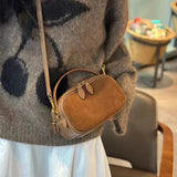 Purpdrank  Autumn Winter Women's Nubuck Leather Shoulder Bag Ladies  PU Leather Handbag Female Luxury Design suede commuting Crossbody Bag