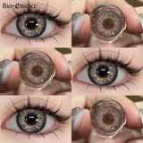 Purpdrank  2Pcs Light Brown Contact Lens Yearly New Gray Lens Colored Cosmetics Gray Big Eyes Makeup Korean Soft Pupil for Eyes