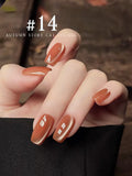 Purpdrank  10ML 1-16pcs New Style Loulan Ancient City Cat Eye Gel Nail Polish Black Chocolate Amber High-grade Glass Bead Nails
