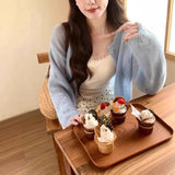 Purpdrank  Autumn Hollow Out Knitted Cardigan Harajuku Solid Single Breasted Loose Cropped Sweaters Y2k Aesthetic Casual Grunge Coats