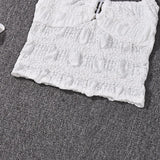 Purpdrank  New Summer Chic White Crop Top Set Sexy Halter Neck Sleeveless Backless Slim Camis and Shorts Women 2 Piece Matching Set