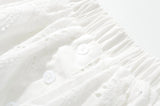 Purpdrank  Ballet Girl White Black Embroidery Hollow Out hole Elastic Low Waist Mini BUD Skirt Women Ball Gown Umbrella Skater Skirts