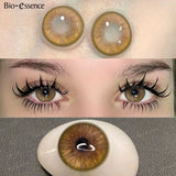 Purpdrank  2Pcs Halo Series Natural Fashion Makeup Beauty Contacts Chocolate Color Contacts Honey Color Eyes Brown Contacts NEW