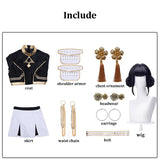 Purpdrank  Black Golden Rumi Zoey Mira Cosplay , Costume Wig Girls Suit Child Halloween Party Role Playing Outfit