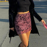 Purpdrank   High Waisted Skirts Women Sexy Cheetah Print Vintage Mini Skirts Fashion Casual Chiffon Mesh Slim Skirt Summer New