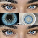 Purpdrank  1 Pair Color Contact Lenses for Eyes 14.5MM Black Lenses Gray Lenses Fashion Lenses Blue Eyes Lenses Brown Lens Yearly