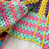 Purpdrank  Multicolor Crochet Cardigan Women Sheer Openwork Patchwork Knit Open Front Sweater Jacket  Boho Beach Vacation Festival Outfit